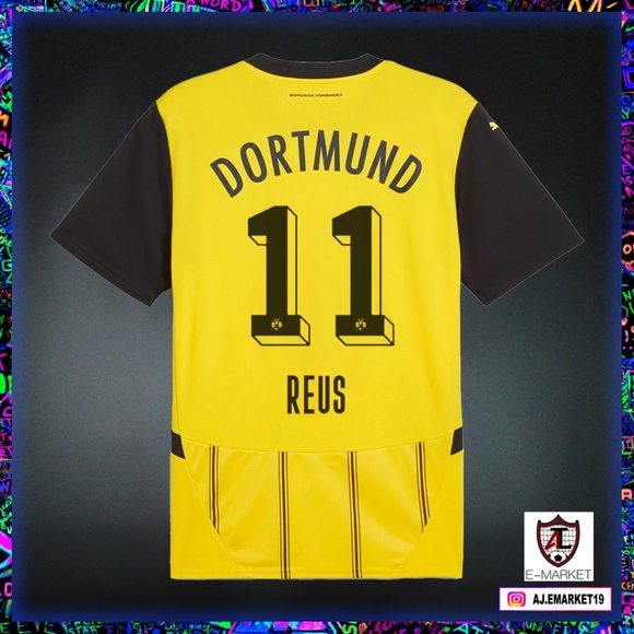 NWT Marco Reus Borussia Dortmund Jersey w/ Bundesliga Patch (Player Version) - Picture 1 of 3